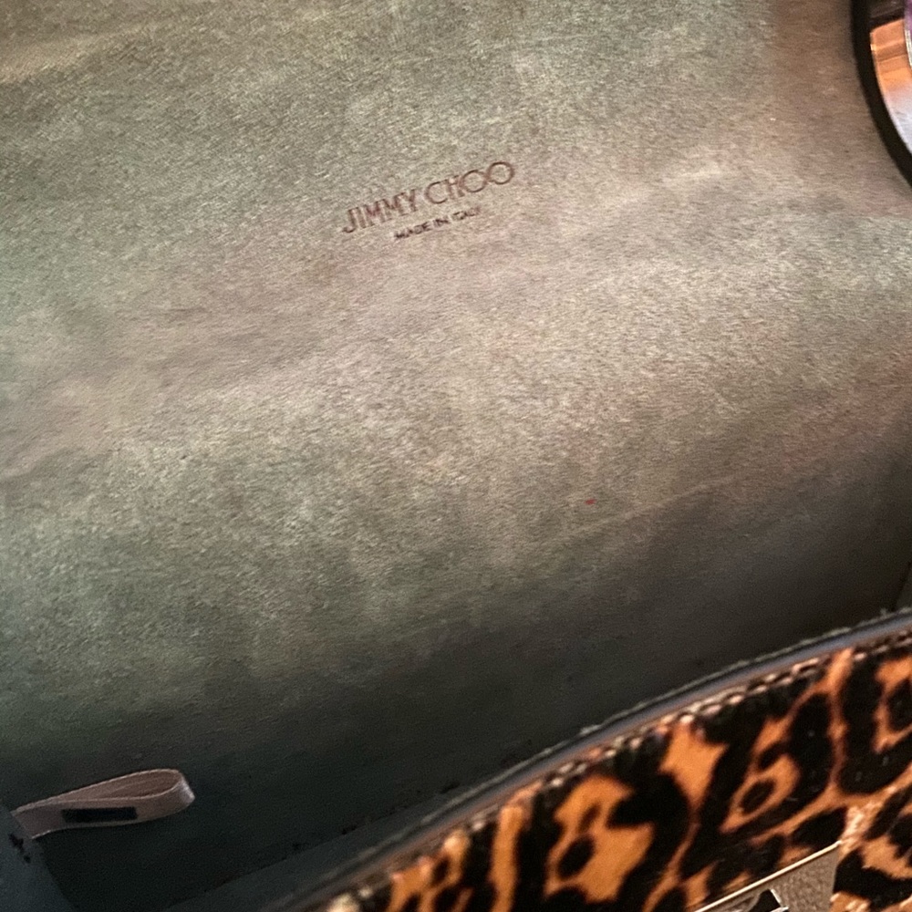 Jimmy Choo Lockett Petite Leopard Print Bag - Picture 3 of 9